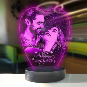 3D Photo Lamp - Heart Shape